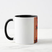 Mug Orange Flames Fire Unicorn Magique Horse (Gauche)