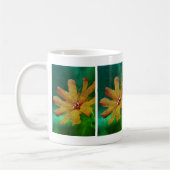 Mug Orange Fleur Faisy Abstraite Distressed (Gauche)