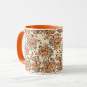 Mug Orange floral (Devant gauche)