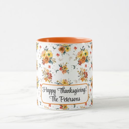 Mug Orange Floral Fall (Centre)