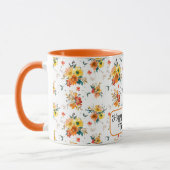 Mug Orange Floral Fall (Gauche)