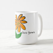Mug Orange Floral Love Groves (Devant droit)