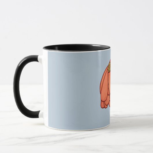 Mug Orange Flower with Blue background (Gauche)
