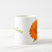 Mug Orange gerbera temps de printemps photo avec texte (Centre)