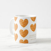 Mug Orange Heart Best Friends All Occasion Gift  (Devant gauche)