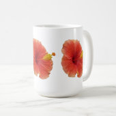 Mug Orange Hibiscus Fleur Tropical Floral (Devant droit)