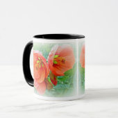 Mug Orange Hibiscus Fleurs (Devant gauche)