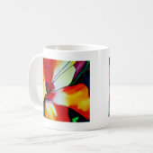 Mug Orange Hibiscus fleurs tropicales aquarelle art (Devant gauche)