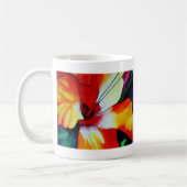 Mug Orange Hibiscus fleurs tropicales aquarelle art (Gauche)