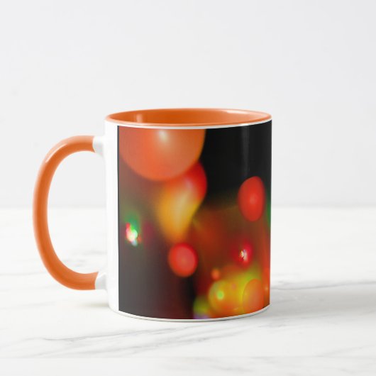 MUG ORANGE JAUNE BLACK FRACTAL BUBBLES MONOGRAM (Gauche)
