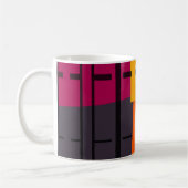 Mug Orange Jaune, Gris, Art Abstrait Rose (Gauche)