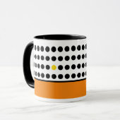 Mug Orange Jouer pois Color Block (Devant gauche)