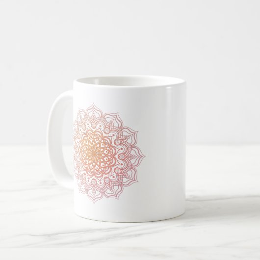 Mug Orange Mandala (Devant gauche)