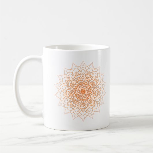 Mug Orange Mandala (Gauche)
