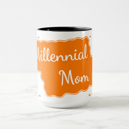 Mug Orange Millennial MaMa Design 90S Throwback (Centre)