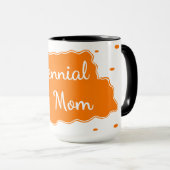 Mug Orange Millennial MaMa Design 90S Throwback (Devant droit)