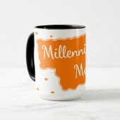 Mug Orange Millennial MaMa Design 90S Throwback (Devant gauche)