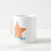 Mug Orange mince 4 de rayures (Devant gauche)