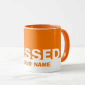 Mug Orange Moderne BÉNÉFICIÉ Dans Le Nom De Jésus Chri (Devant droit)