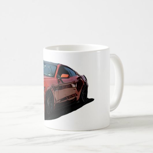 Mug Orange Mustang S550 (Devant droit)