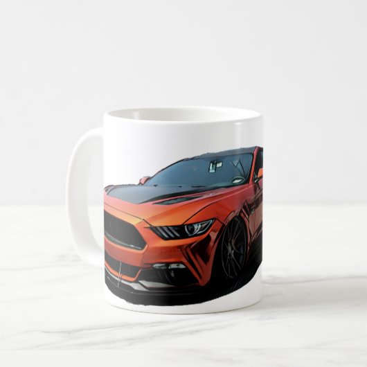 Mug Orange Mustang S550 (Devant gauche)