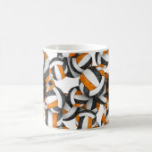 Mug orange noir volleball équipe couleurs nom de l'ent (Centre)