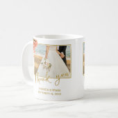 Mug Orange Oleander Fleurs Merci photo Mariage (Devant gauche)