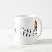 Mug Orange Papillon Laitier maman (Devant droit)