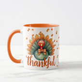 Mug Orange Plaid Thankmignon Turquie Thanksgiving (Gauche)