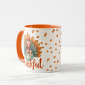 Mug Orange Plaid Thankmignon Turquie Thanksgiving (Devant gauche)