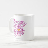 Mug Orange/pourpre de graffiti (Devant gauche)