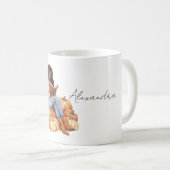Mug Orange Pumpkins Black Girl with Book (Devant droit)