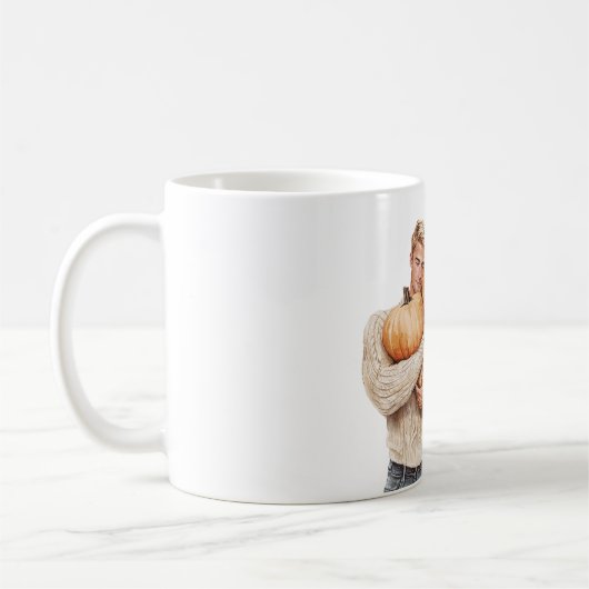 Mug Orange Pumpkins Blond Man (Gauche)