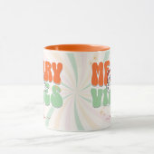 Mug Orange Retro les années 70 Joyeux Vibes à thème No (Centre)