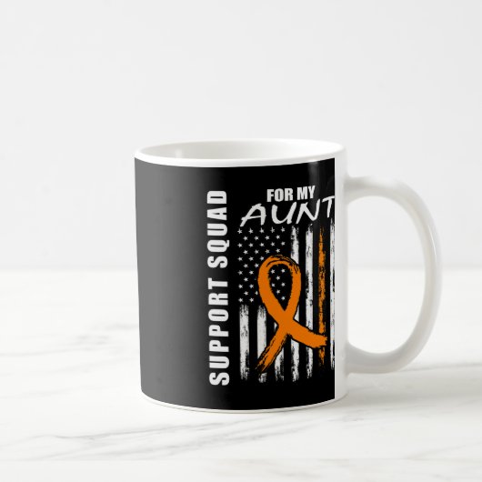 Mug Orange Ribbon Tante Leukémie Sensibilisation États (Droite)