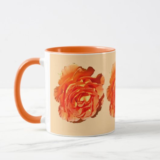 Mug Orange Rose I Plutôt Floral (Gauche)