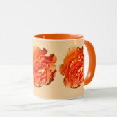 Mug Orange Rose I Plutôt Floral (Devant droit)