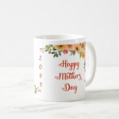 Mug Orange roses Bonne fête des mères année (Devant droit)