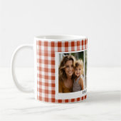 Mug Orange-Rouge En vichy 3 Photo (Gauche)