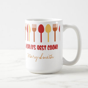 Mug Orange rouge nommée faite sur commande du meilleu