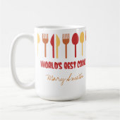 Mug Orange rouge nommée faite sur commande du meilleur (Gauche)