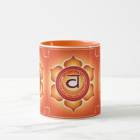 Mug Orange Sacral Chakra Conception d'impression (Centre)