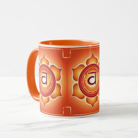 Mug Orange Sacral Chakra Conception d'impression (Devant gauche)
