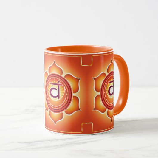 Mug Orange Sacral Chakra Conception d'impression (Devant droit)