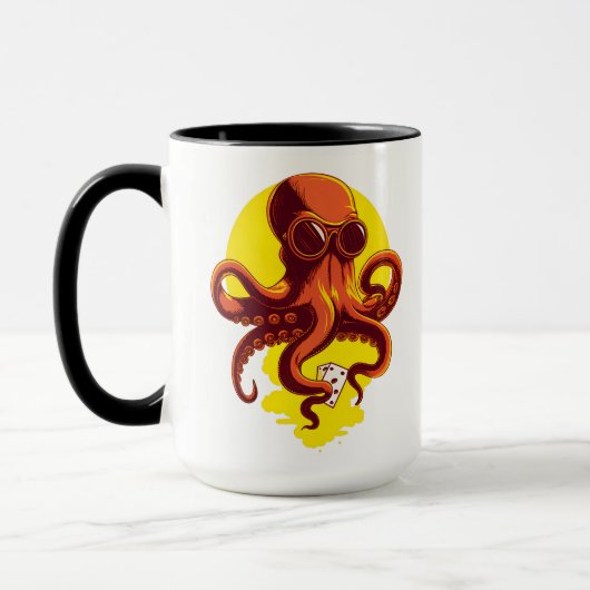 Mug Orange Smart Octopus (Gauche)