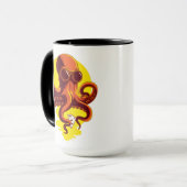 Mug Orange Smart Octopus (Devant gauche)