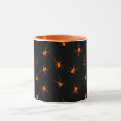 Mug Orange Spider Élégant Halloween Vintage (Centre)