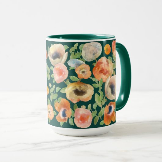 Mug Orange Spring Flowers (Devant droit)