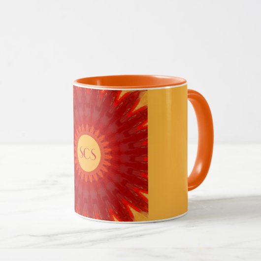 Mug Orange Starburst (Devant droit)