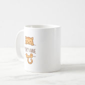 Mug Orange Tabby Cat Pékin derrière Nom Personnalisé (Devant gauche)